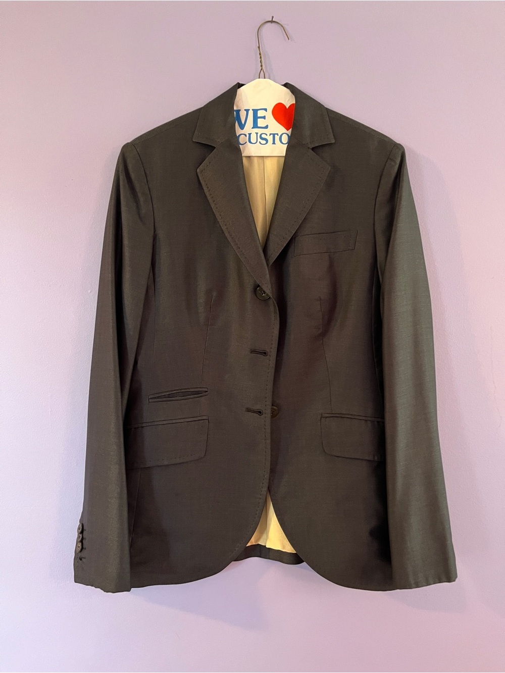 2007 Wool & Silk Blend Sharkskin Suit